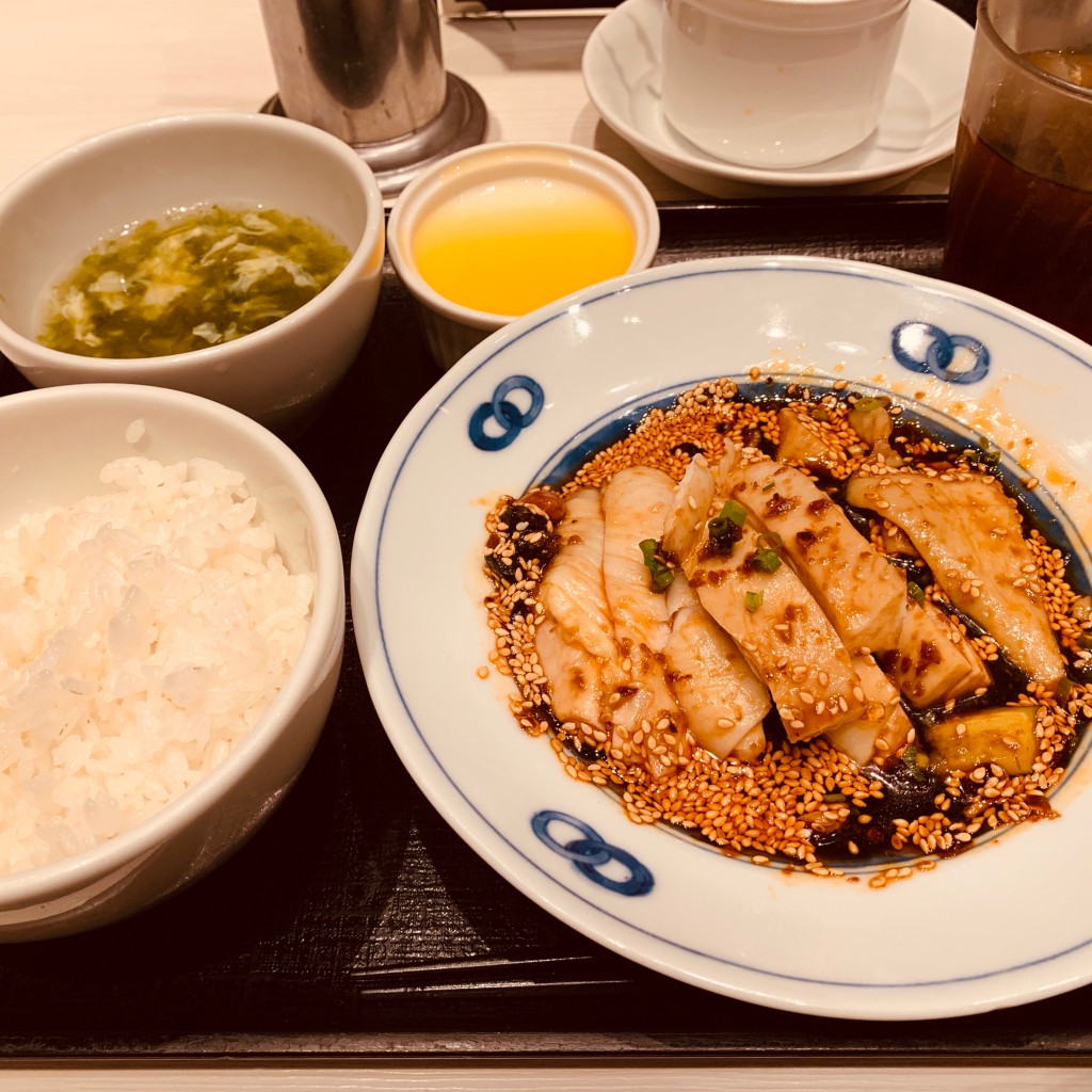 ユーザーが投稿したよだれ鶏ランチの写真 - 実際訪問したユーザーが直接撮影して投稿した日本橋中華料理JASMINE 口福厨房 日本橋店の写真