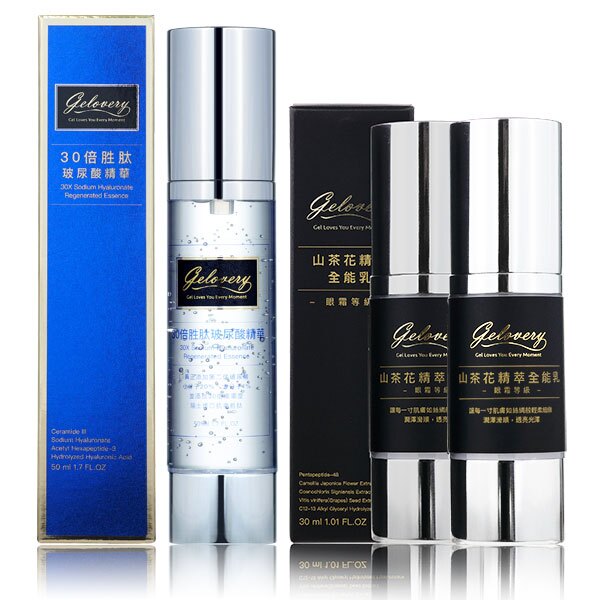 【新品特惠】30倍胜肽玻尿酸精華50ml（贈兩罐山茶花精萃全能乳30ml）。人氣店家Gelovery沙龍級美妝第一品牌的優惠組合有最棒的商品。快到日本NO.1的Rakuten樂天市場的安全環境中盡情網