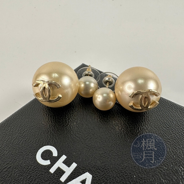 BRAND楓月 CHANEL 香奈兒 珍珠VINTAGE耳環 配件 配飾 飾品 精品首飾 時尚流行