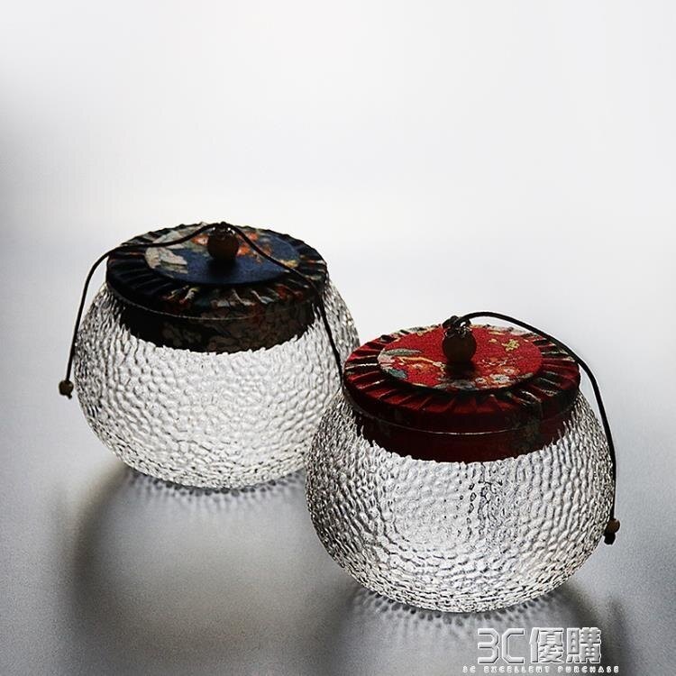 儲茶罐 天天特價錘紋玻璃透明茶葉罐普洱茶倉糖果花茶儲物罐茶道配件 3C優購HM