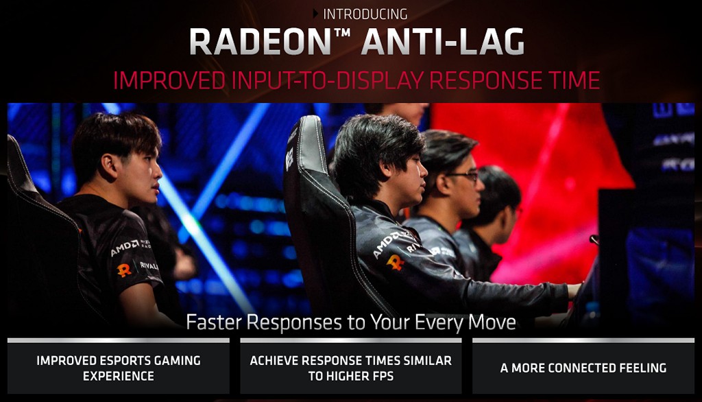 ▲ 近期宣布 Radeon Anti-Lag 功能，第二代 Ryzen with Radeon Graphics 3000 系列桌上型處理器同樣能夠支援。