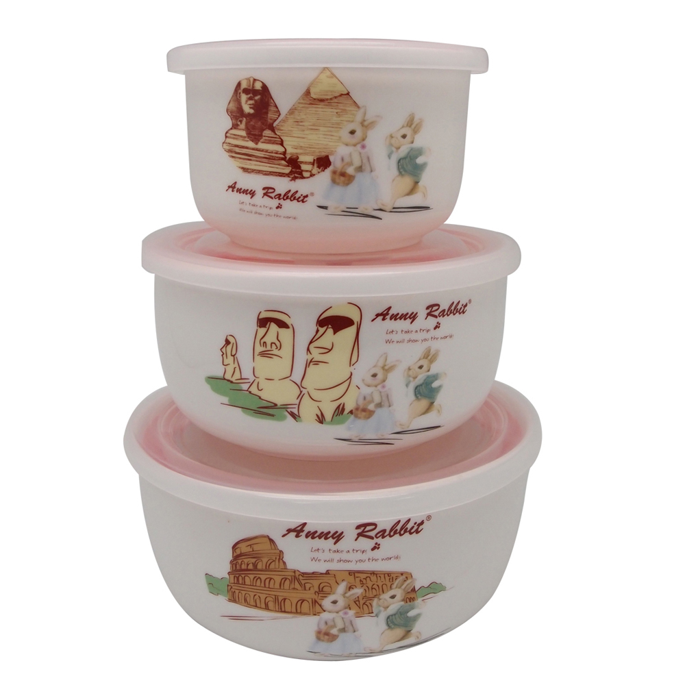 【安妮兔】密封蓋碗三件組-古文明 021UP-C039A