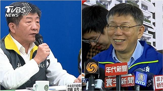 台北市長柯文哲昨(6日)稱讚衛福部長陳時中防疫表現。(圖／TVBS資料畫面)