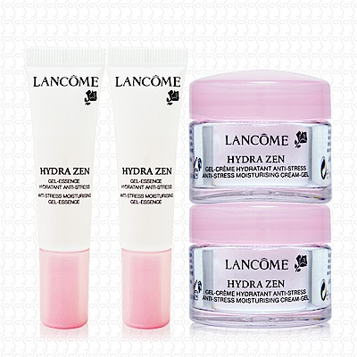 LANCOME蘭蔻 超水妍舒緩保濕精華10mlx2+水凝霜15mlx2