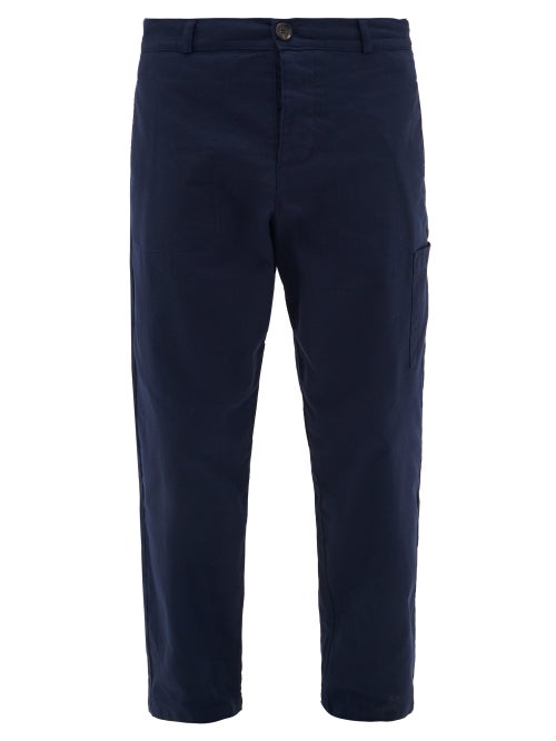 Oliver Spencer - Oliver Spencer's navy Judo trousers evoke a classic utility mood with their cropped