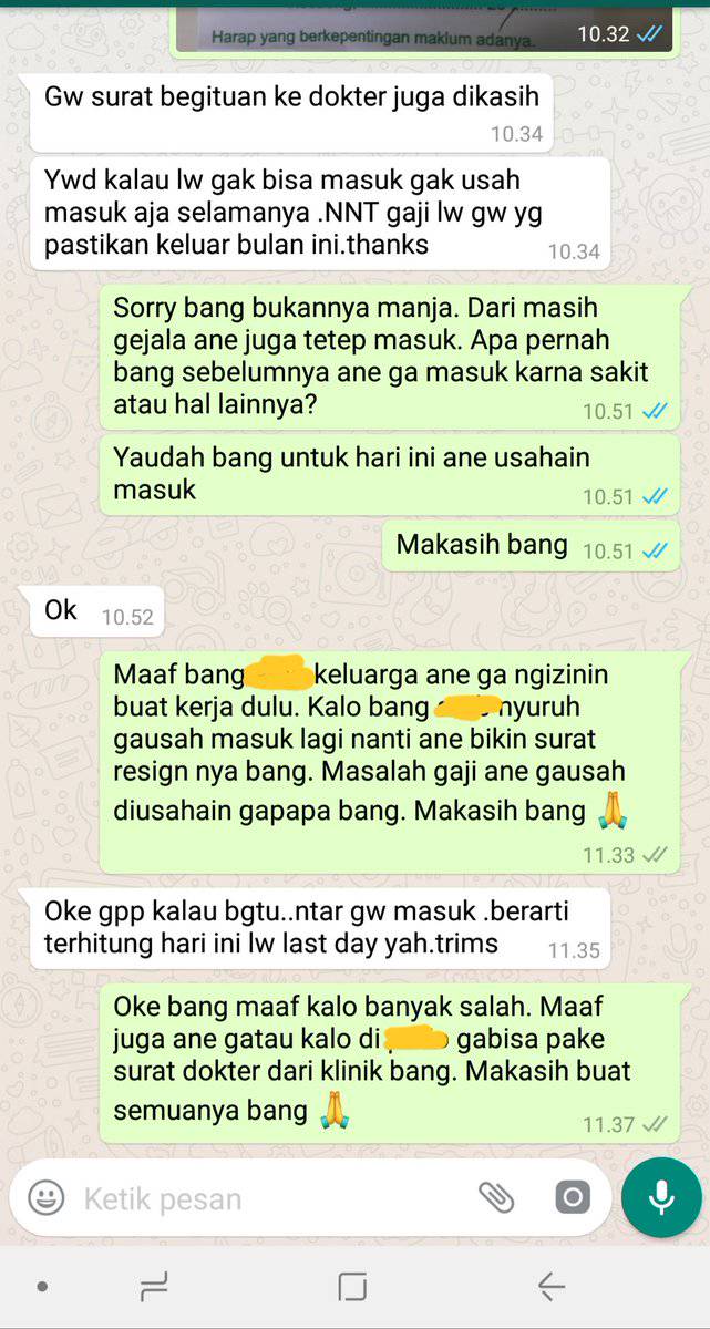 Kata Kata Resign Lewat Whatsapp Lirik Lagu