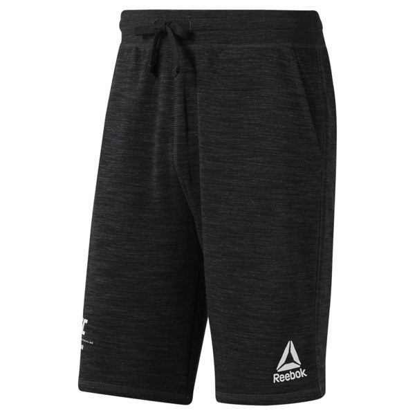 REEBOK UFC FAN GEAR SHORTS 男裝 短褲 慢跑 棉質 休閒 乾爽 黑【運動世界】DU4570