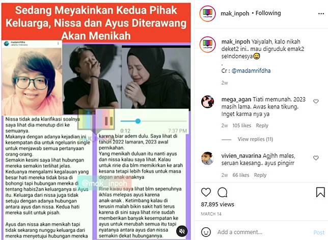 Nissa Sabyan Elus Perut Diisukan Hamil Besar Lahiran Ramalan Mbak You Dan Wanita Indigo Terbukti Wowkeren Media Line Today