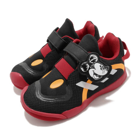 品牌: ADIDAS型號: FV4258品名: ActivePlay Mickey I特點: 愛迪達 三線 米老鼠 米奇 魔鬼氈 小童 黑 紅