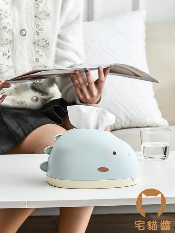 【買二送一】恐龍面紙盒紙巾盒抽紙盒餐巾家用客廳卡通北歐收納筒 迎新年狂歡SALE