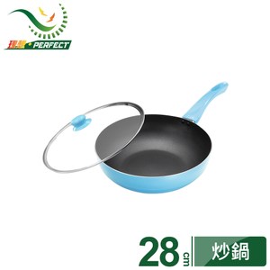 另附透明鍋蓋，烹調狀況看得見 鍋面不沾處理，少油，少油煙 高科技合金材質，導熱均勻、儲熱性佳