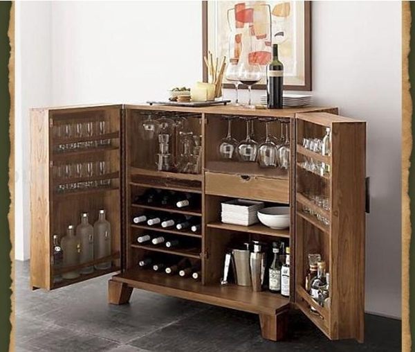 電子紅酒櫃 實木電子紅酒櫃美式榆木洋酒水櫃廚房餐邊櫃歐式收納櫃客廳復古儲藏櫃 DF-可卡衣櫃