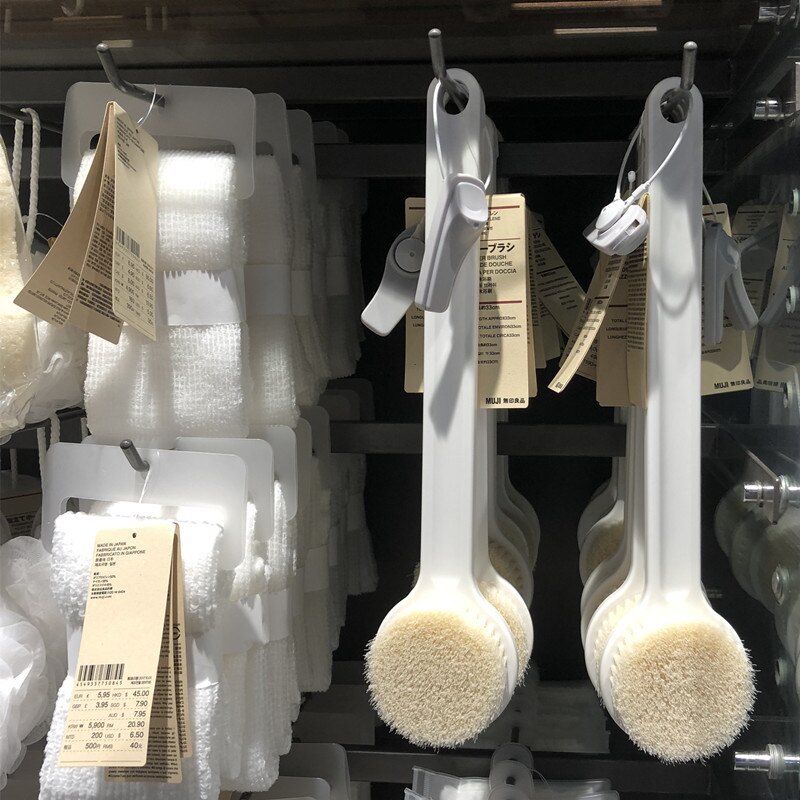 日本無印良品洗澡刷muji長柄軟毛沐浴刷背部搓背搓澡神器后背刷子