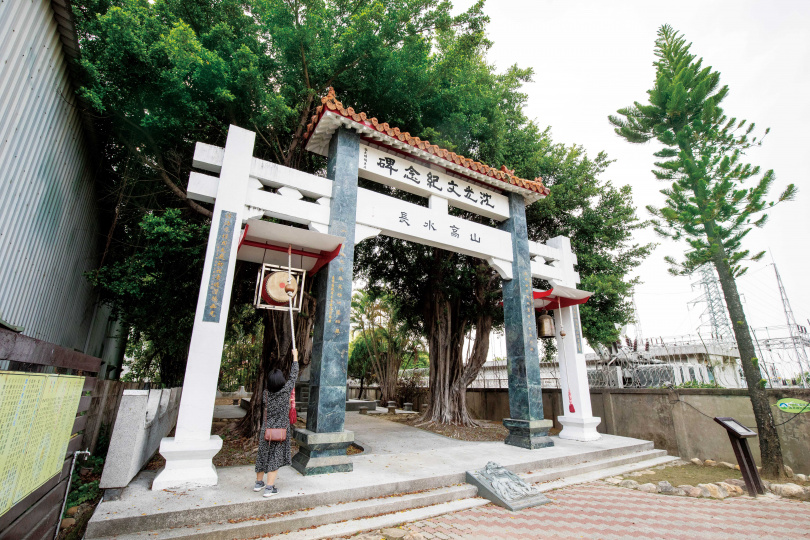 善化居民尊沈光文為「台灣孔子」，並為他立碑紀念。（圖／宋岱融攝）