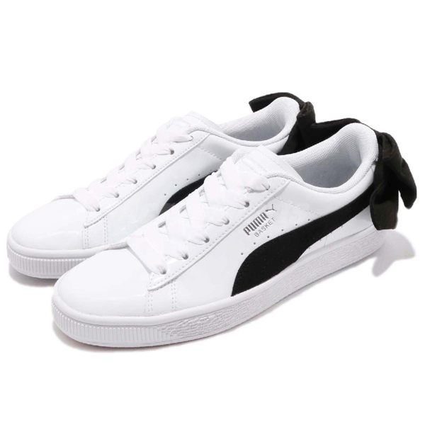 Puma Basket Bow SB 白 黑 蝴蝶結 緞帶 女鞋 休閒鞋【PUMP306】 36735303
