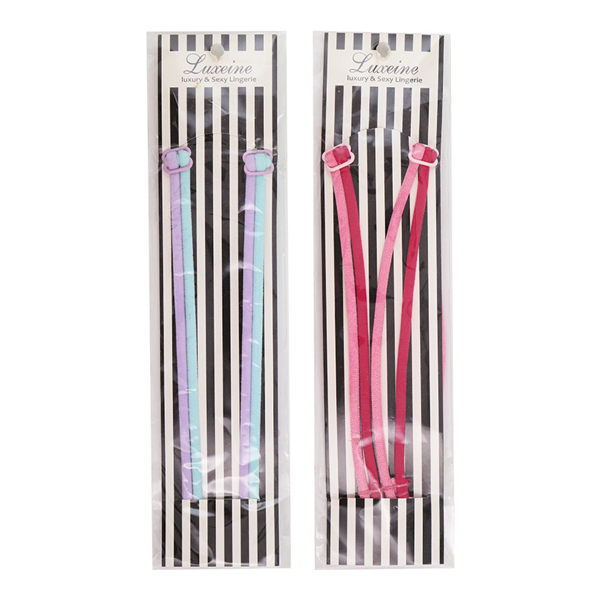 糖果色 可調節 雙色 內衣肩帶 (1對入) 粉桃／紫綠【BG Shop】2款可選