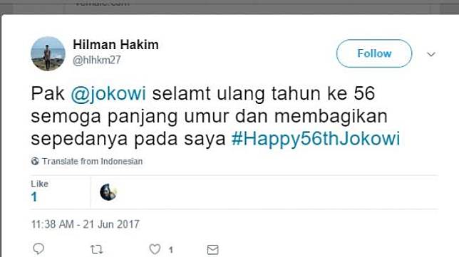 Kocak! Cuitan Netizen soal Ultah Jokowi