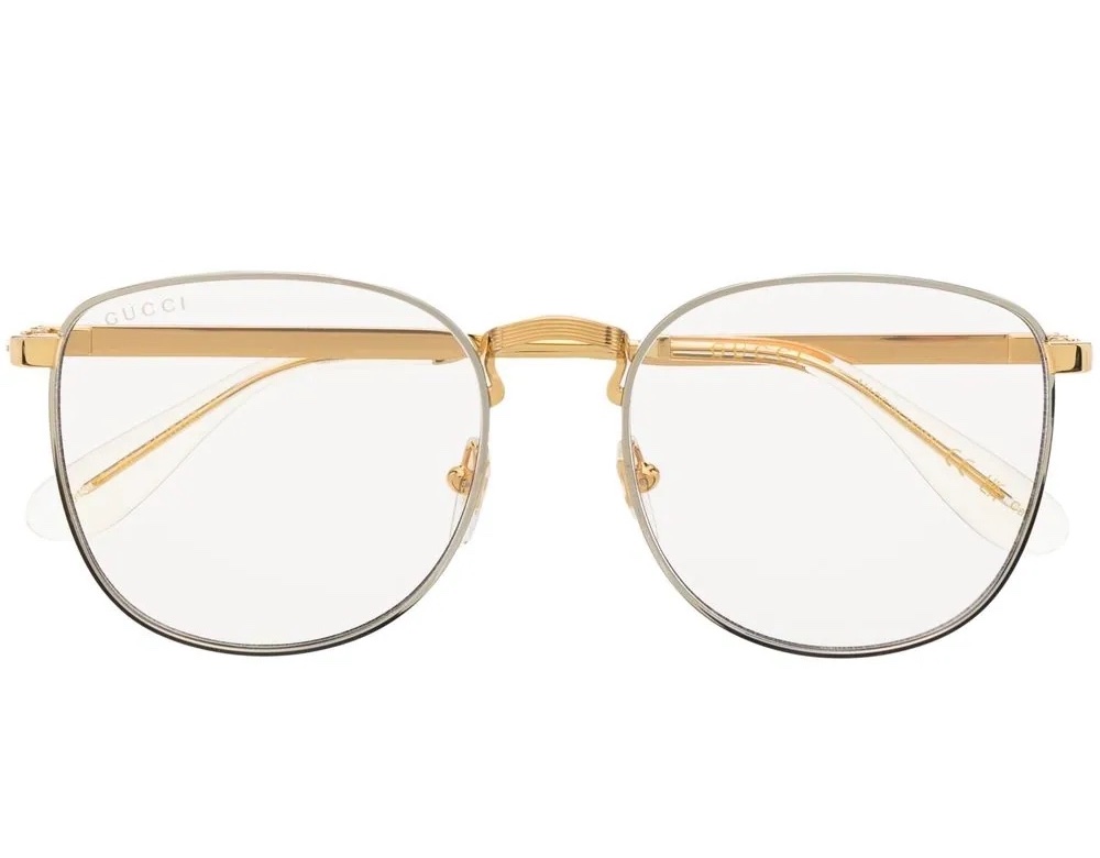 Gucci Eyewear logo雕刻圓框眼鏡