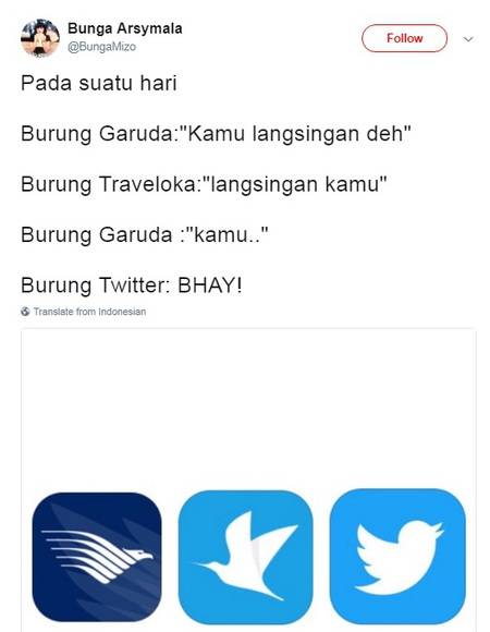 8 Twit Kocak Logo Burung Twitter & Traveloka, Bikin Senyum Kecut!
