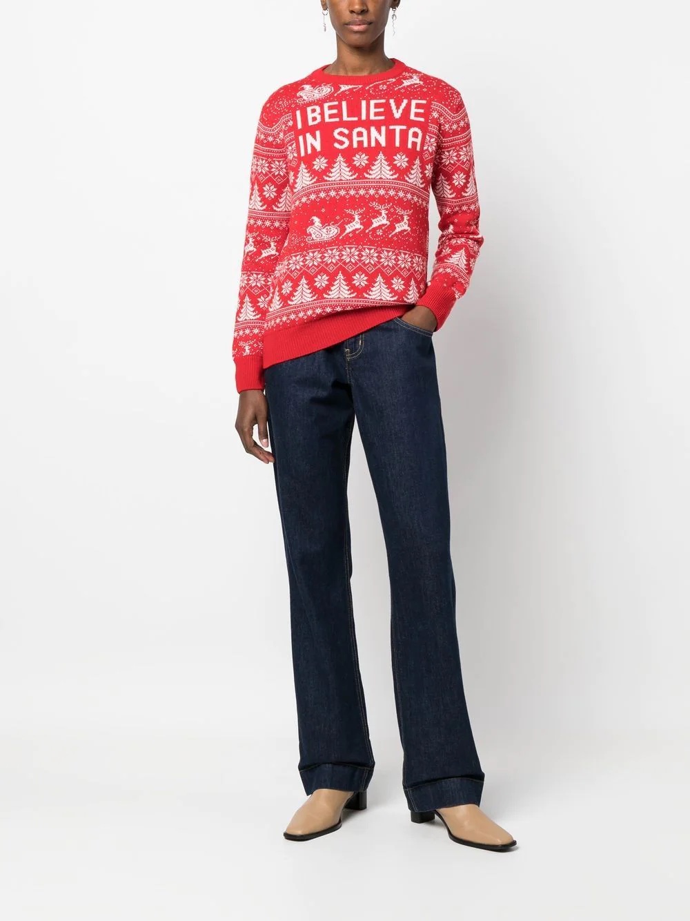 MC2 Saint Barth patterned intarsia-knit Christmas jumper