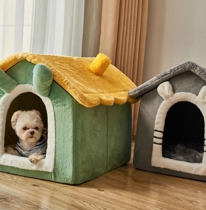 貓窩 貓窩冬季保暖四季通用封閉式房子別墅床屋可拆洗狗窩寵物貓咪用品【快速出貨八折下殺】