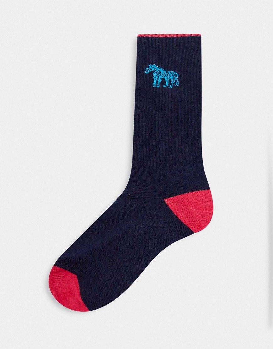 Socks by Paul Smith Introduce them to your trainers Fitted cuffs Zebra logo detail Ankle length