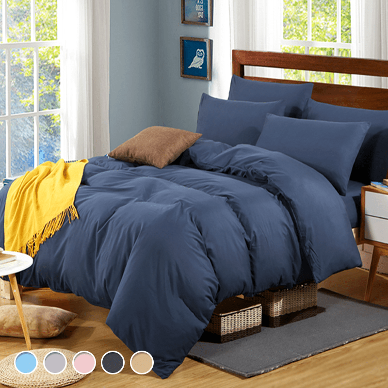 台灣製舒柔棉床包被套組，選用高密度舒柔棉磨毛布料，觸感親膚柔軟，採用環保印染技術，不易褪色，專業車縫製成，布料牢固，不易破裂。台灣設計製造，品質保證，共17種簡約純色妝點你的居家美學！