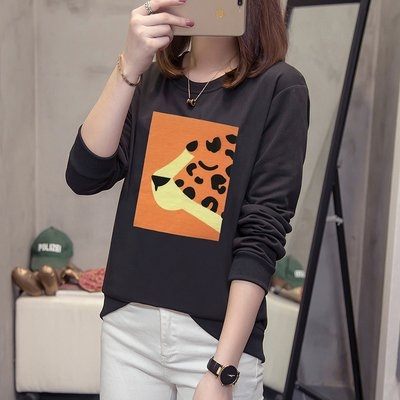 中大尺碼XL-4XL/1727實拍秋裝韓版加肥大碼女裝胖mm200斤寬松顯瘦長袖套頭衛衣5F026.1號公館