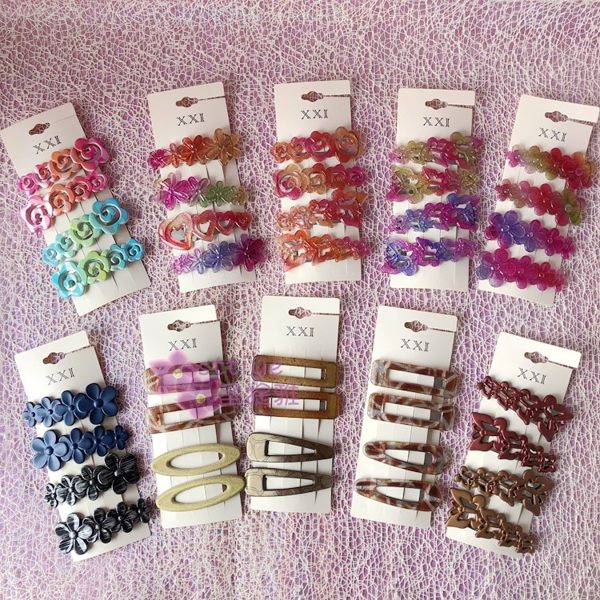 店長推薦一排4只整排不拆賣發卡發飾各款孤品流海夾子盤髮夾邊【全館免運】