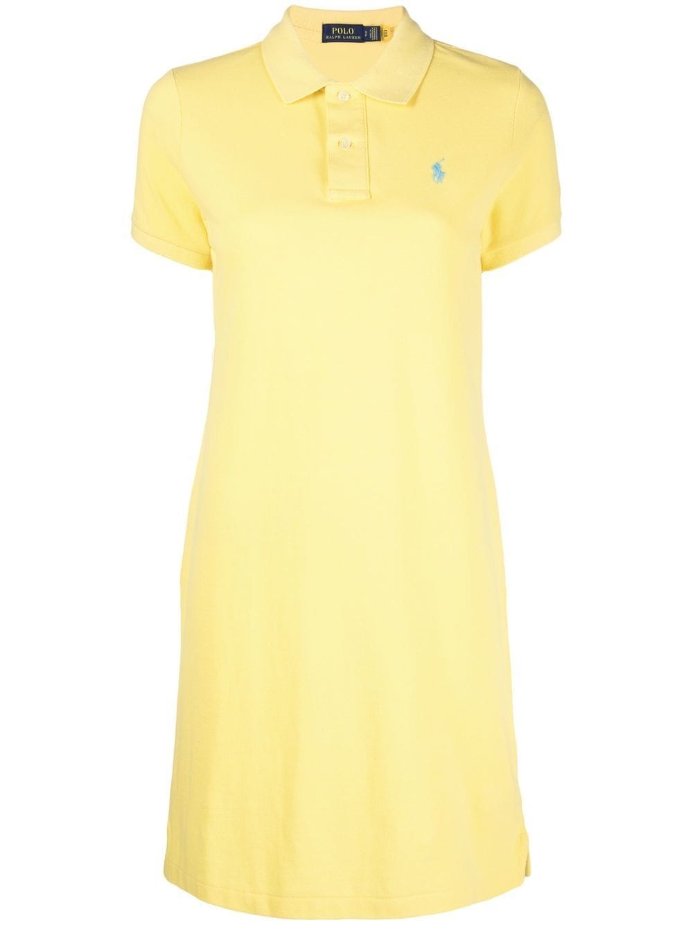 Polo Ralph Lauren - polo-pony embroidered dress - women - Cotton - XS - Yellow