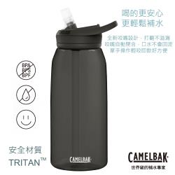 【CAMELBAK】1000ml eddy+多水吸管水瓶 濃黑(CB1644001001)