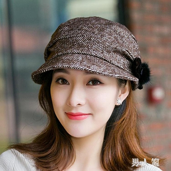貝雷帽子女士秋冬天秋冬季韓版休閒百搭貝雷帽鴨舌針織帽日系時尚英倫