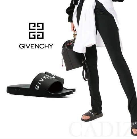 預購 法國正品 Givenchy paris logo rubber slides 黑色素面中性休閒拖鞋