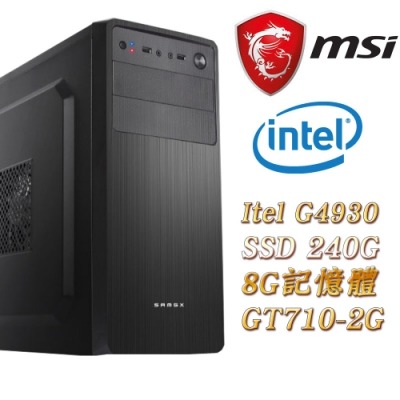 Intel G4930 H310M PRO-VDH 8G DDR4 2666 SSD 240G GT710-2G