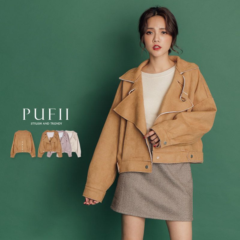 冬1112【17526】帥氣騎士風格外套~麂皮材質保暖又舒服~穿上氣場加倍！