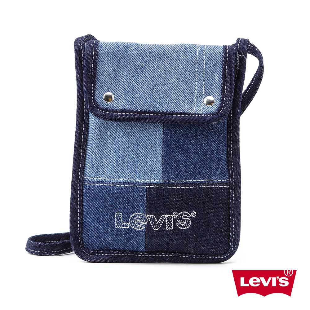 Levis 男女同款 丹寧拼接隨身小包 / 刺繡Logo 熱賣單品