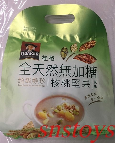 桂格 全天然無加糖 超級穀珍-核桃堅果風味 10包x25公克 即溶 可冰沖