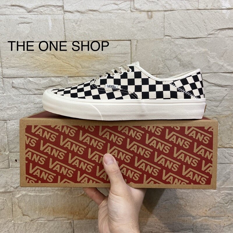 VANS Authentic Sf 棋盤格 米白 黑白 奶油底 帆布 鞋墊 VN0A3MU642E