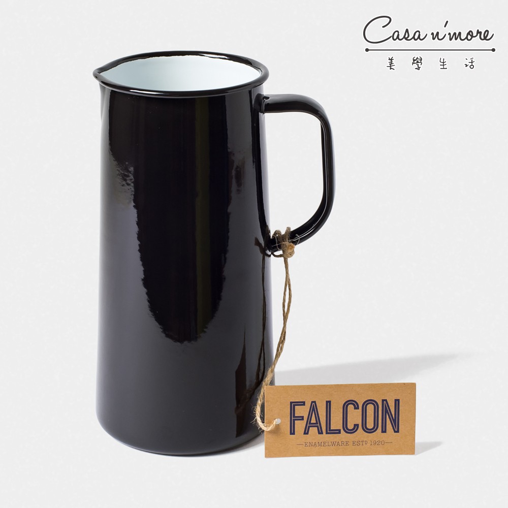 Falcon 獵鷹琺瑯 琺瑯冷水壺 3品脫 水瓶 水壺 琺瑯壺 1.7L 黑白