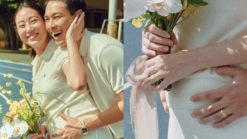 楊祐寧與太太Melinda的對戒來自Chaumet Torsade系列