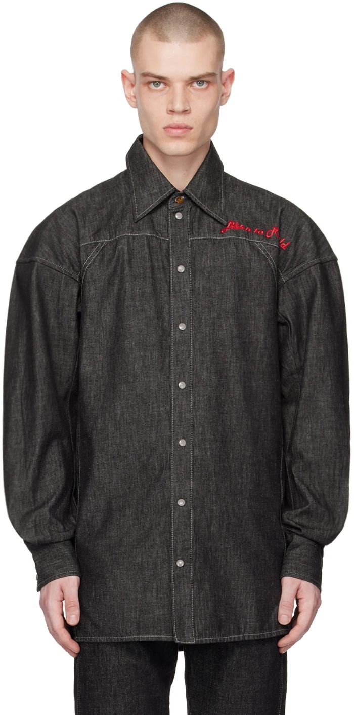 VIVIENNE WESTWOOD 黑色 Football 牛仔襯衫