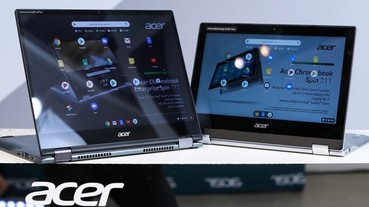 Acer Chromebook Spin 713 與 311 可翻轉設計，符合 Project Athena 規範、具 10 小時續航力