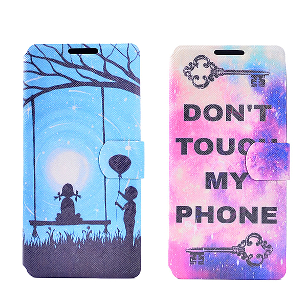 防潑水UV彩繪皮套 超耐磨防刮易清理 支架功能設計 可直立手機便利閱讀
