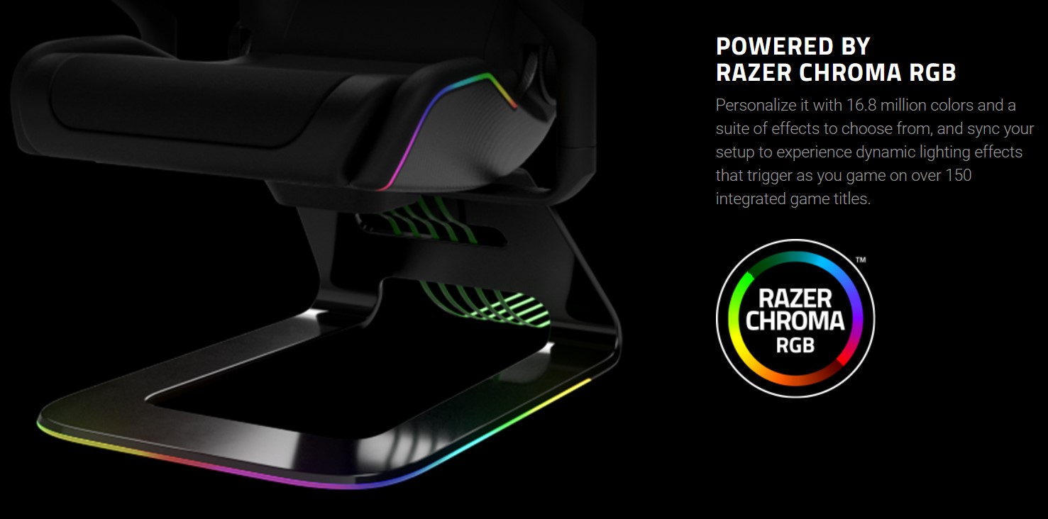 Razer 重新定義電競椅，可收納環繞螢幕加上 4D 觸覺回饋，大幅加強遊戲沉浸體驗