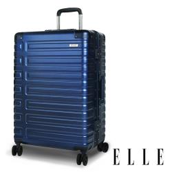 ELLE Olivia 系列-28吋裸鑽刻紋100%純PC行李箱-寶石藍 EL31251