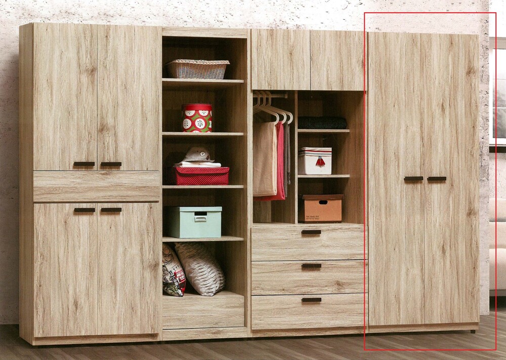 【ZH】2.5尺單吊衣櫥 威力橡木 XY119-11