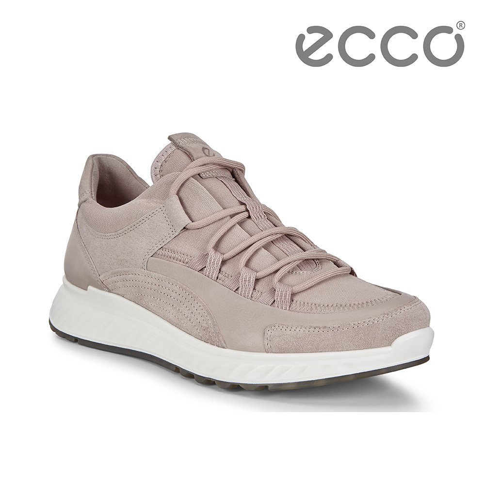 ECCO ST.1 W 舒適動能拼色戶外運動鞋 女(粉灰色 83628351561)