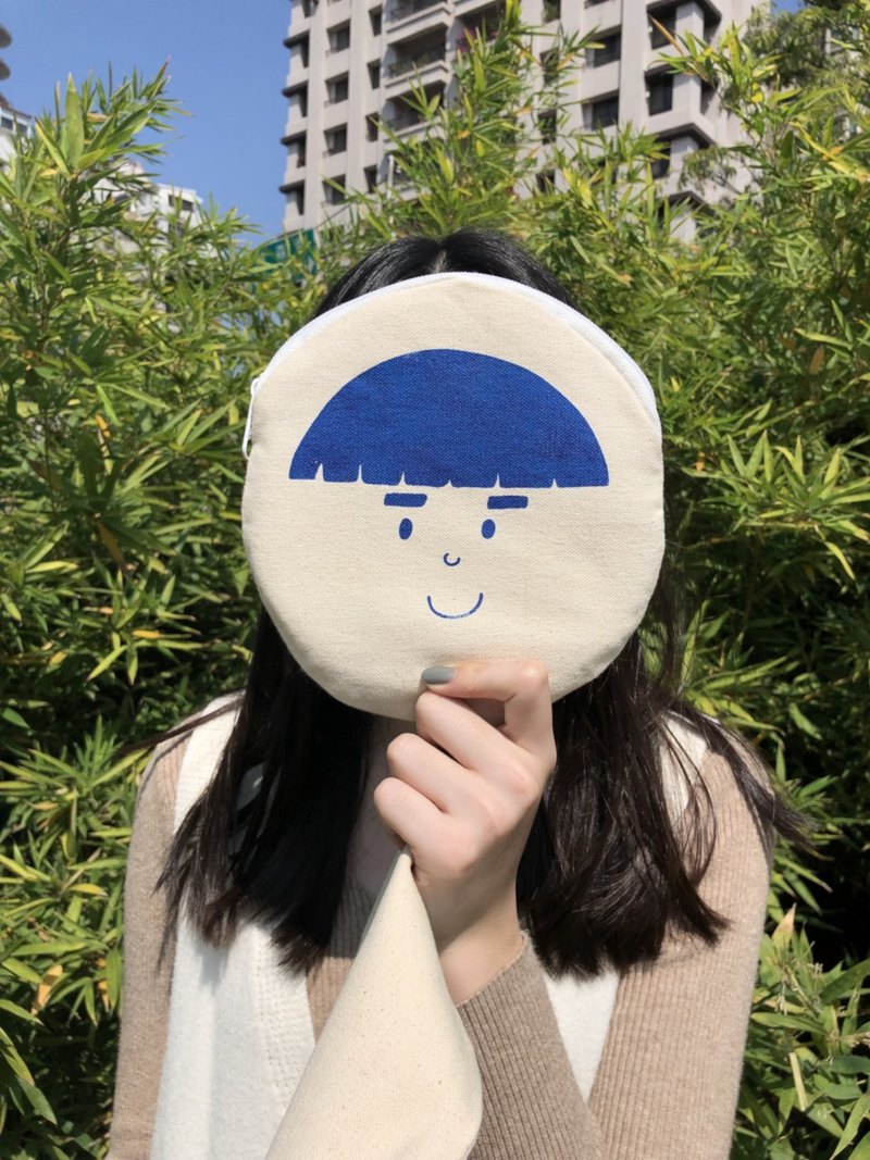 妹妹頭小朋友陪你笑－圓臉帆布包