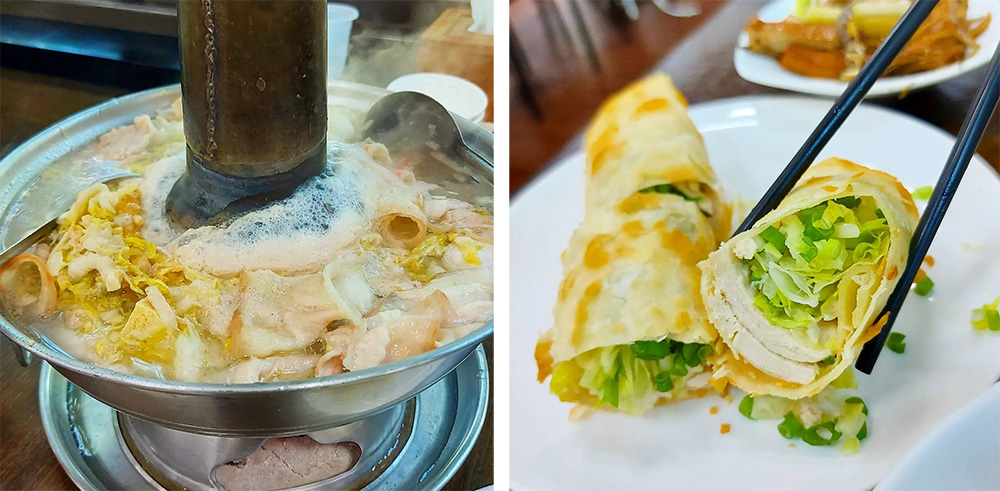 劉家酸白菜火鍋和捲餅。(圖片提供/＠foodinlove.life)
