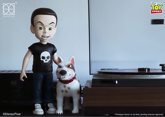 ☁香港玩具品牌herocross出品！全球限量商品☁玩具總動員第一集中的隔壁壞小孩“阿薛”！！！☁超稀有角色經典再現！☁阿薛與他的狗阿德！完美組合必收！！！☁手部可動！